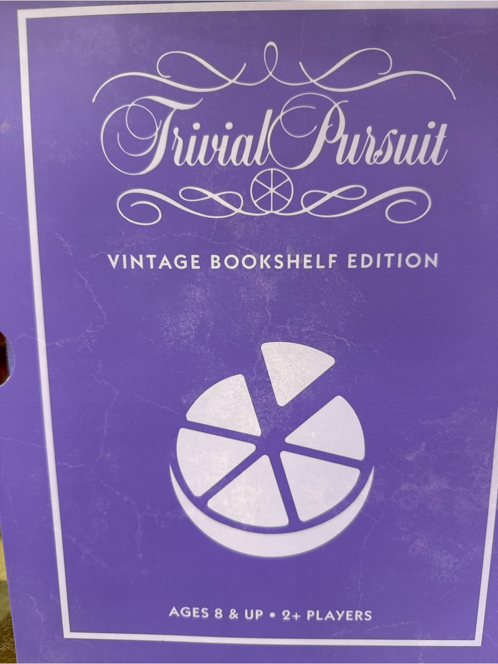 Trivial Pursuit Game Board Vintage Bookshelf Edition - Purple